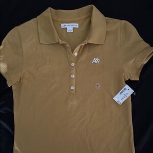 Aeropostale Brown Fitted Polo Button Down Shirt